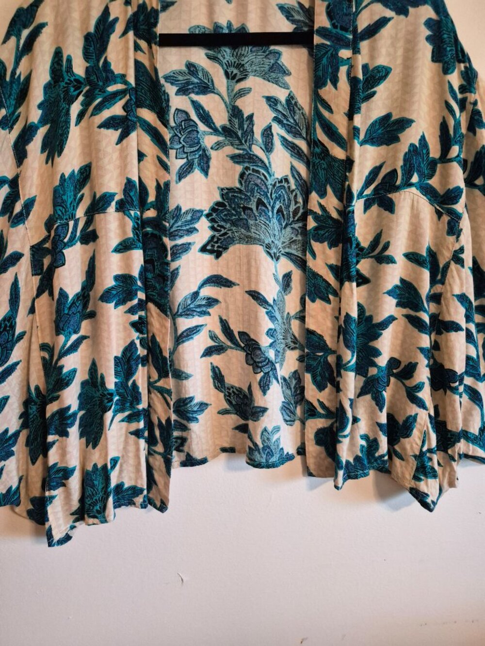 Andersen  & Lauth Floral Viscose Cocoon Open Cardigan OS - Picture 6 of 16